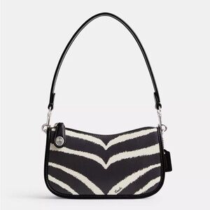 Coach Black and White Zebra Stripe Shoulder Bag